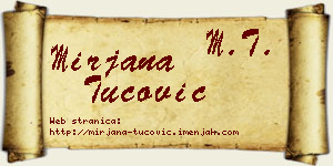 Mirjana Tucović vizit kartica